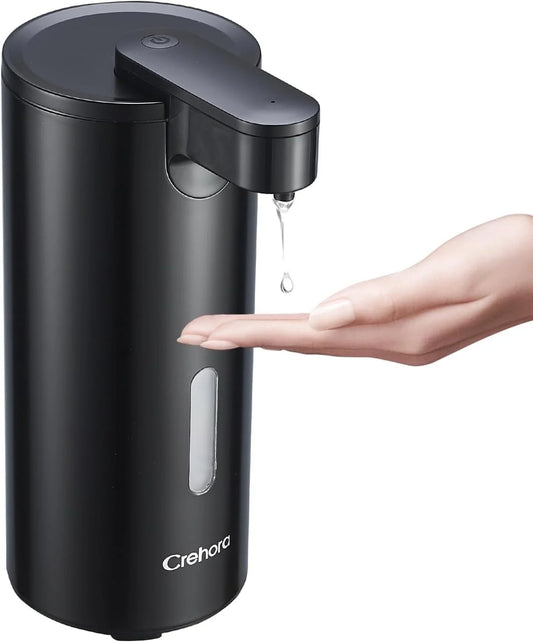 Automatic Soap Dispenser, Touchless Soap Dispenser, 3 Adjustable Volume Hand Free Soap Dispenser, Bathroom Soap Dispenser, Dish Soap Dispenser for Kitchen Bathroom, Liquid Soap Dispenser Black